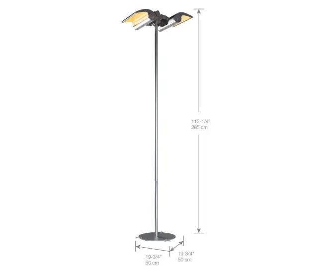 Dimplex DSHSTAND indoor/outdoor electric infrared heater permanent location floor stand