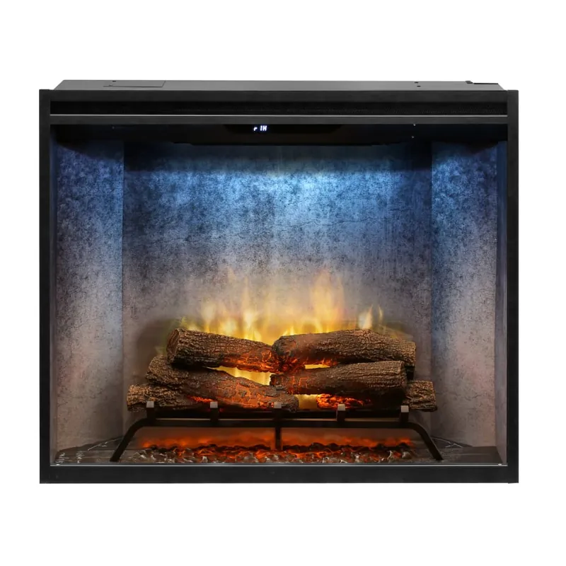 Dimplex 500002399 Revillusion 36-inch Portrait Built-In Firebox with Glass Pane and Plug Kit, Weathered Concrete