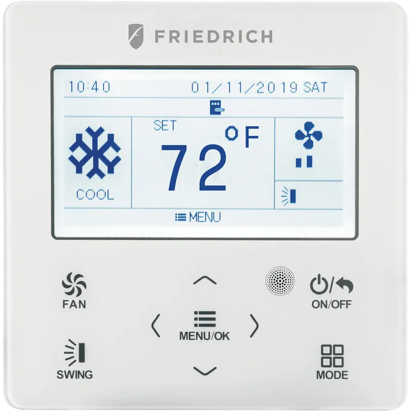 Friedrich FSWC1 Digital Wired Wall Thermostat For Single Zone Systems
