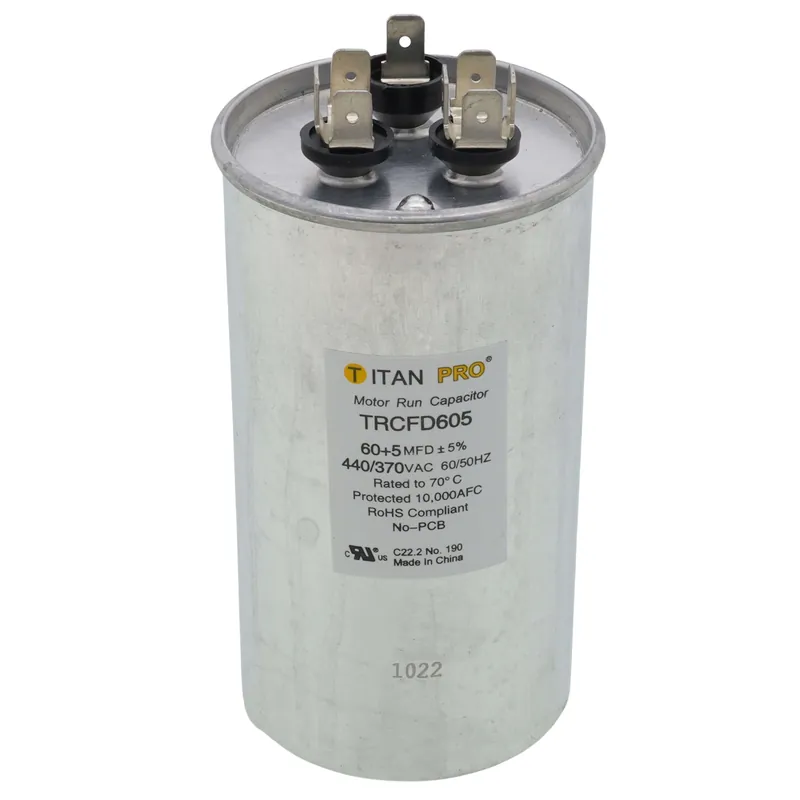 Titan Pro TRCFD605 Motor Dual Run Capacitor 60/5 MFD 440/370 Volts