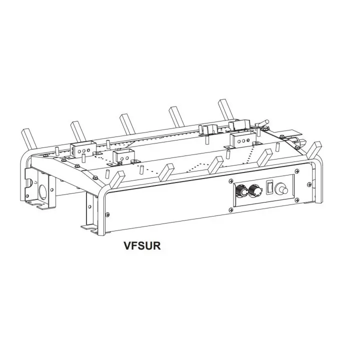 White Mountain VFSUR18N Vista Millivolt Valve Vented/Vent Free Slope Glaze Multi-Side Burner - Natural Gas 18 inches