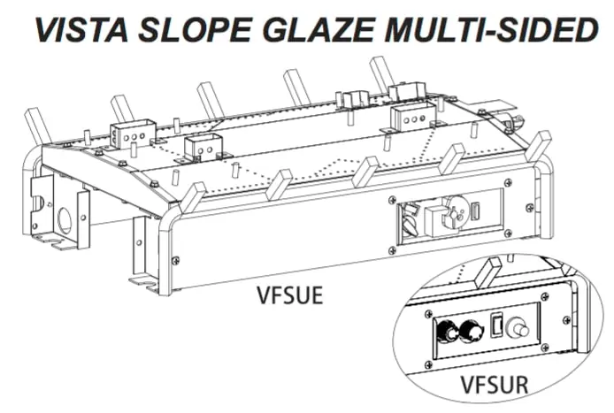 White Mountain VFSUE30N Vista Slope Glaze 30 inches Multi-Side Burner