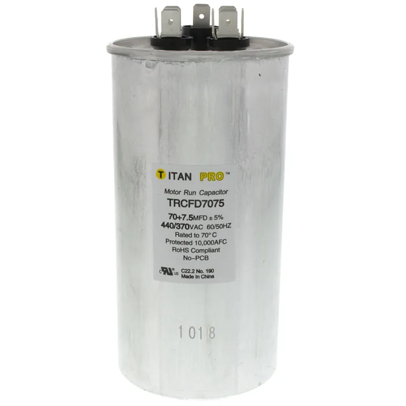 Titan Pro TRCFD7075 Motor Dual Run Cap 70/7.5 MFD 370-440V