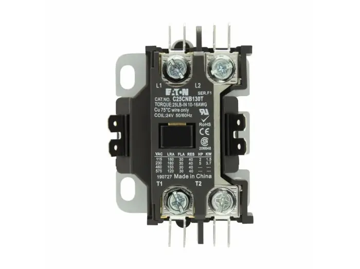 Cutler & Hammer C25CNB125T Definite Purpose Contactor 25A