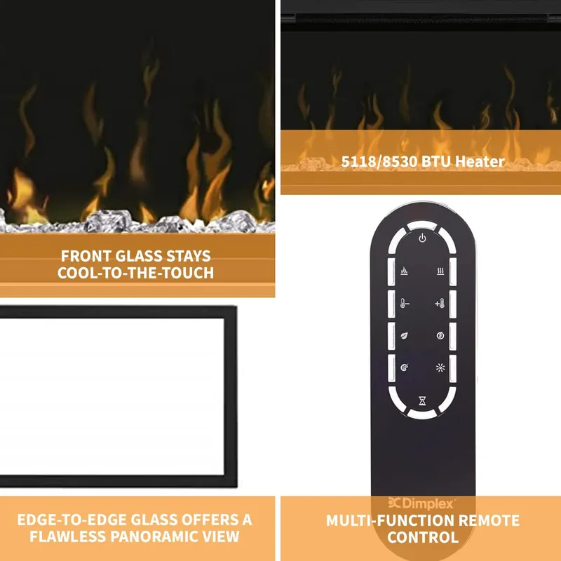 Dimplex X-XLF74 IgniteXL 74 inches Built-in Linear Electric Fireplace 2500/1500 Watt
