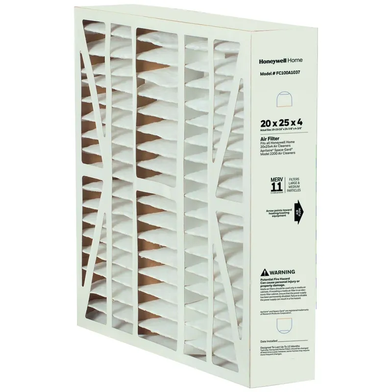 Honeywell International FC100A1037 Home AC Furnace Media Air Filter 20 x 25 x 4 MERV 11