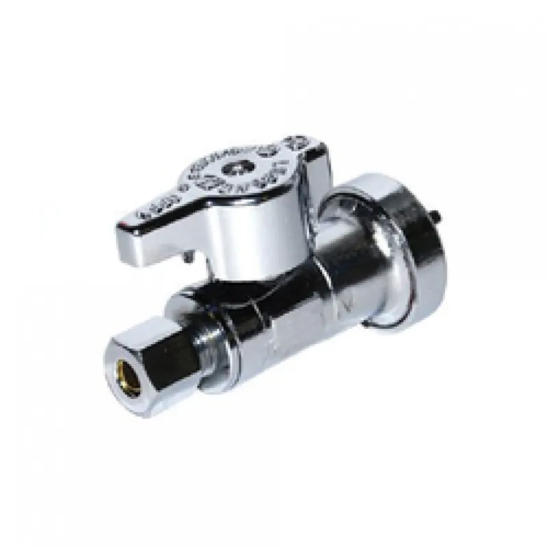 Legend Valve 114-709NLB 1/2 PEX X 3/8 OD Straight 1/4 Turn Chrome Stop