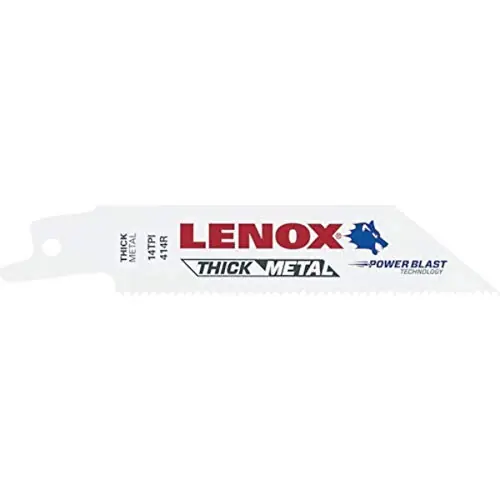 Lenox 414R Tools 4 inches 14TPI Metal Cutting Reciprocating Saw Blade, Pack of 5