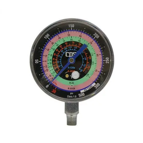 Cps Products RGH4L Low-Pressure Refrigerant Gauge R-134A, R-22, R-404A, R-410A 3.13 in., for MV2H, MV4H, and MBH4Z Series Manifolds
