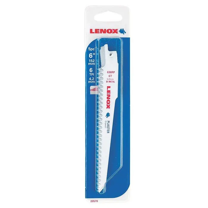 Lenox 636RP 6 inches Bi-Metal Reciprocating Blade, 5-Pack (Drywall)