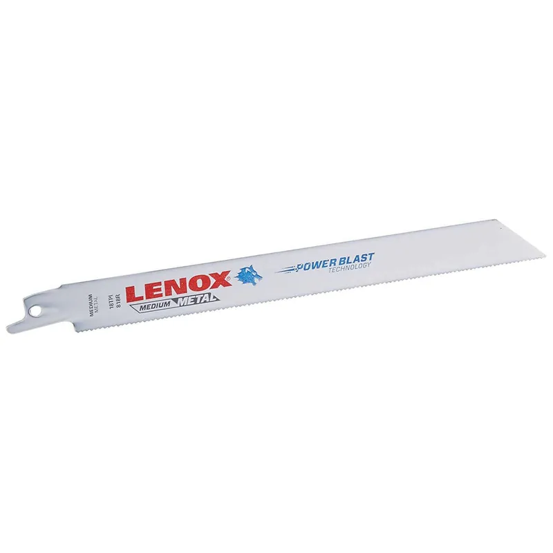 Lenox 818R Reciprocating Saw Blade Bi-Metal 18 TPI x 8 inches L x 3/4 inches W 5/Pack