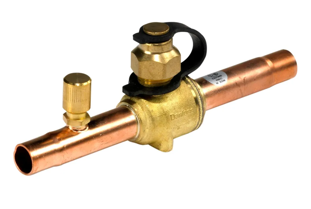 Danfloss 009L8052 1/2 inches refrig ball valve w/ access port