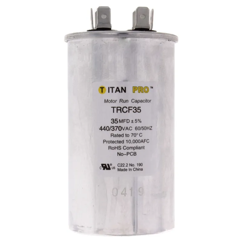 Titan Pro TRCF35 Motor Run Capacitor 35 MFD 3-7/8 in. H