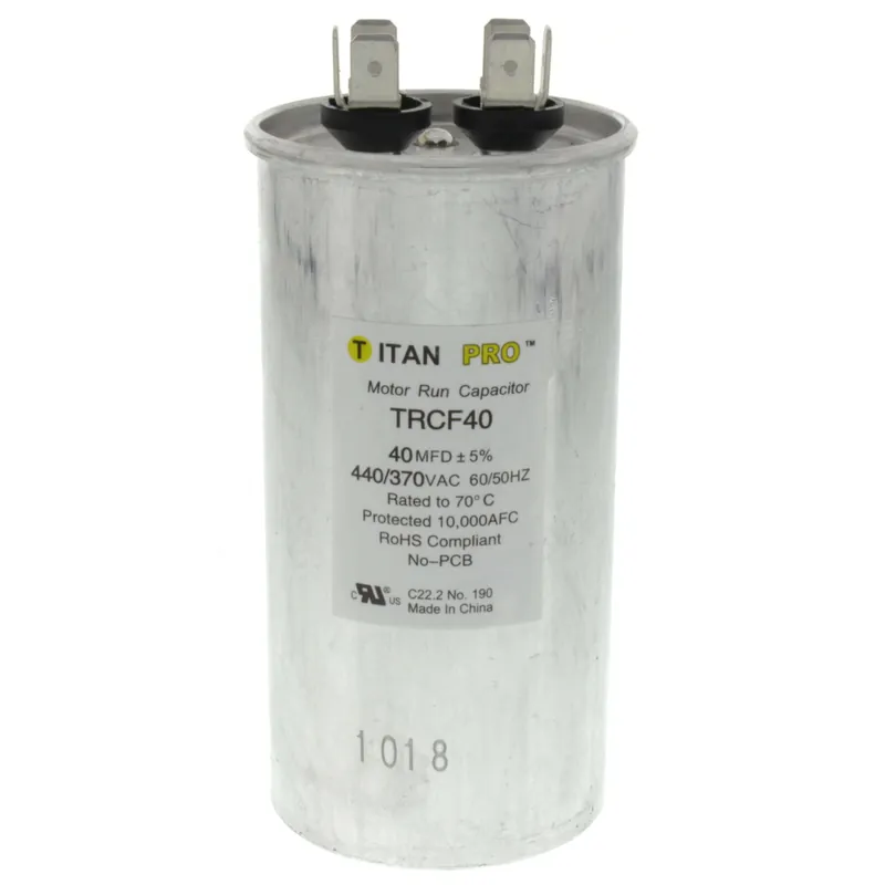 Titan Pro TRCF40 Motor Run Capacitor, 40 MFD, 4-7/16 In. H