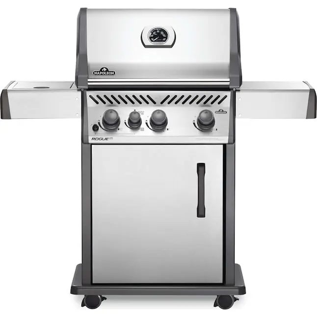 Napoleon Bbq RXT425SIBNSS-1 Rogue XT 425 Stainless steel 3-Burner Infrared Natural Gas Grill 1-Side Burner