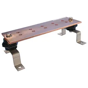 Caddy EGBA14406CC Grounding Busbar, w/Insulators and Brackets, CC, 6 in. x 4 in. x 0.25 in.