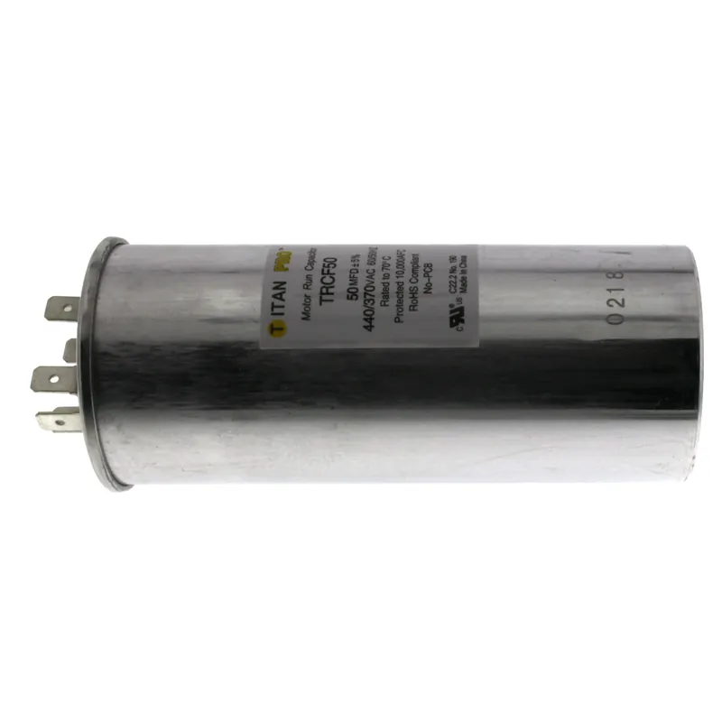 Titan Pro TRCF50 Round Motor Run Capacitor 50 Microfarad 370-440VAC