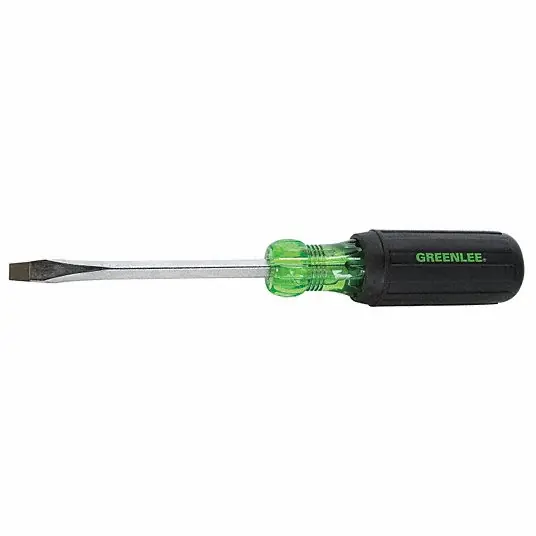 Greenlee 015311C Square Shank 1/4 inches x 4 inches Flat Blade Screwdriver