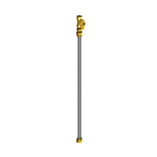 Cambridge C-GC-581212MM-36 Gas Connector 5/8 inches O.D. X 1/2 inches MIP X 1/2 inches MIP X 36 inches