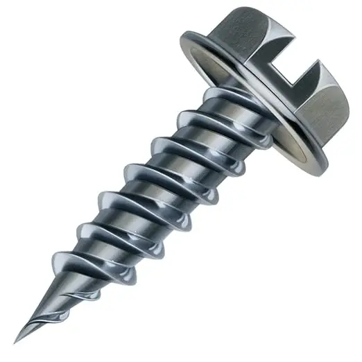 Malco HW8X1/2Z-1M #8x1/2 Zip-in Screws with Hex Washer Slotted Head 1,000-Pack