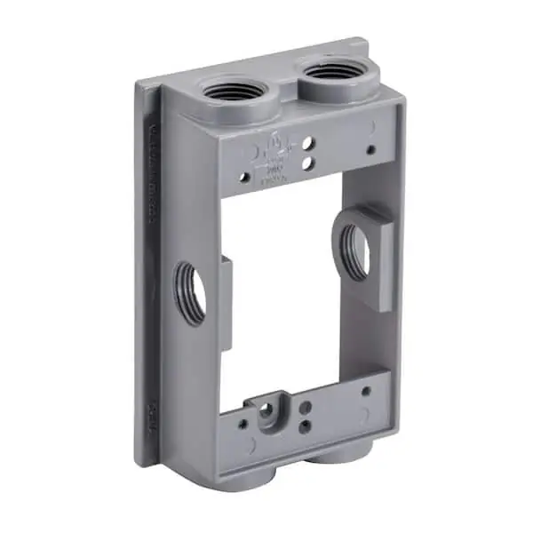 Tops WB1675ext 3/4 inches 6 hole rectangle single gang extension (1 pack)