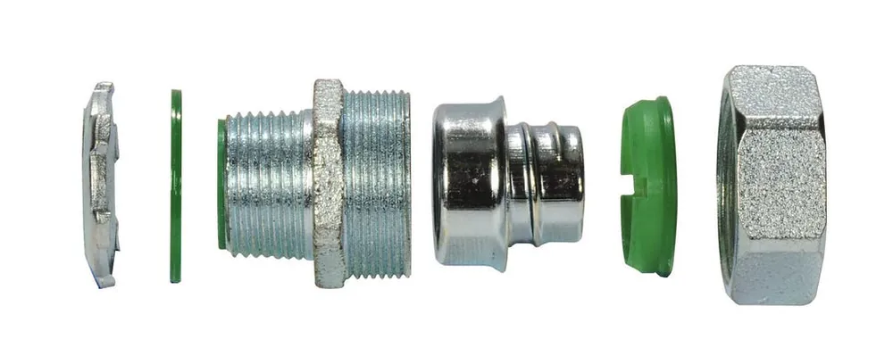 Sepco SLT31T 1-1/2 in Liquidtight Straight Insulated Throat Connector Malleable Iron