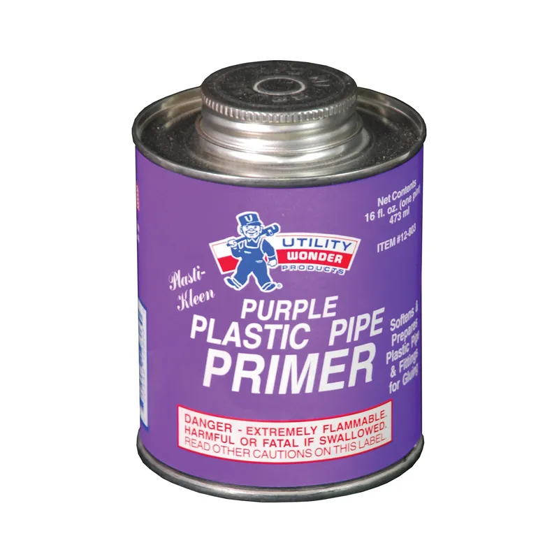 Utility Enterprises 12-802 plasti-kleen plastic pipe primer 8 oz can with dauber replaces 3k210