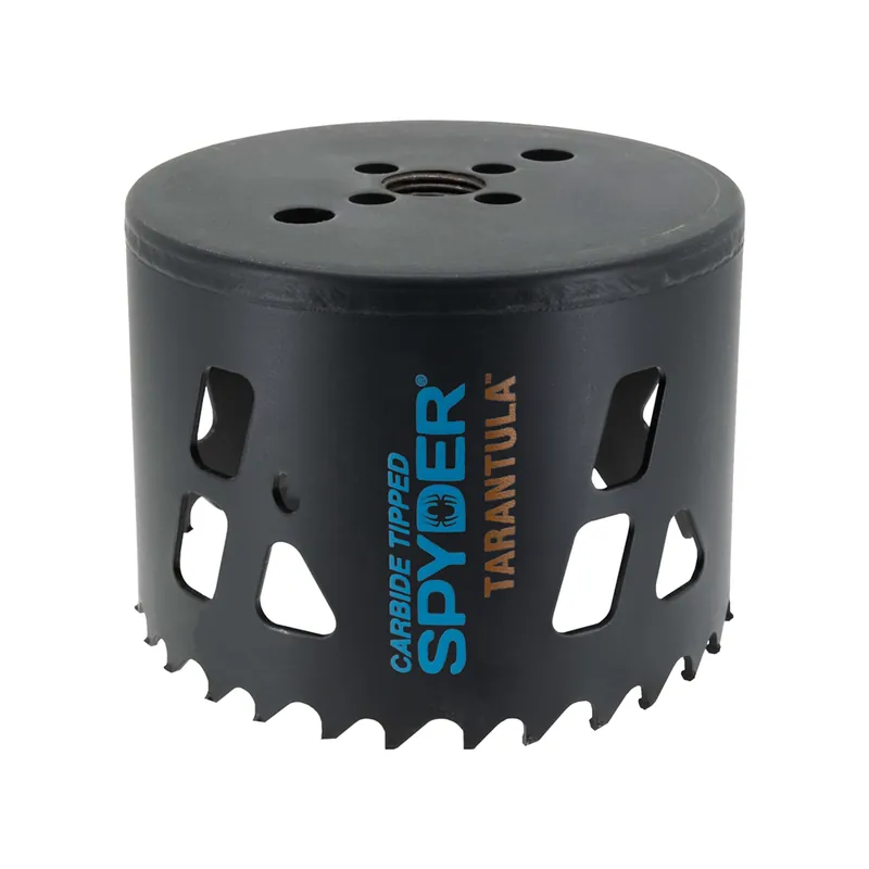Spyder 600927CF 3-5/8 inches Carbide Tipped Metal/Wood Cutting Hole Saw Rapid Core Eject® Tarantula™