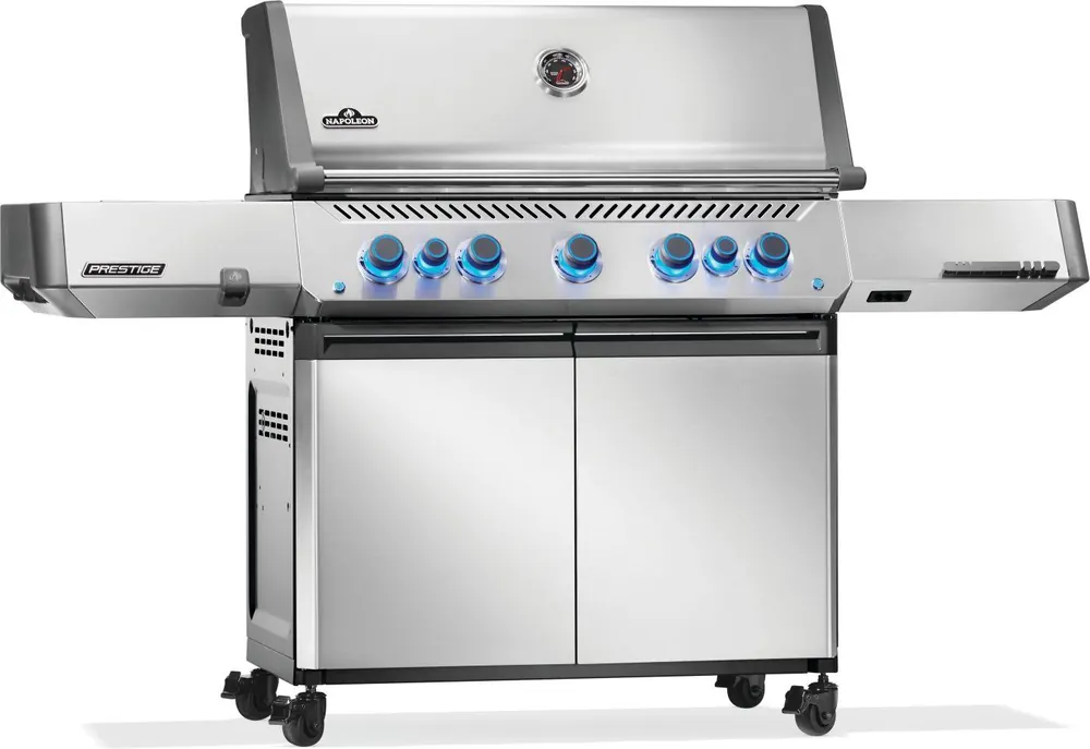 Napoleon Bbq P665VRSIBPSS Prestige 665 5-Burner Propane Grill w/ Rotisserie & Side Burner