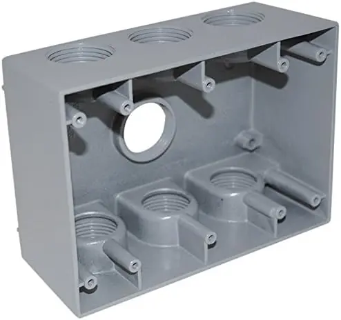 Topaz WB3750 electric WB3750 7 hole triple gang WP box