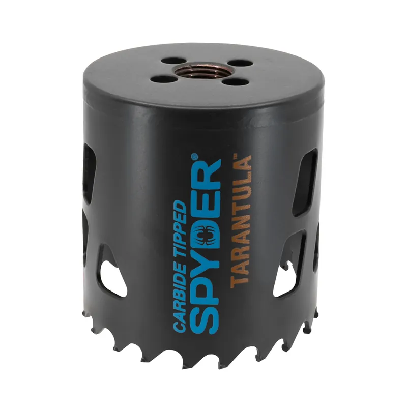 Spyder 600909CF 2-1/2 inches Carbide Tipped Metal/Wood Cutting Hole Saw Rapid Core Eject® Tarantula™