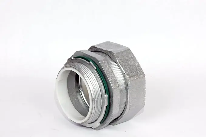 Sepco SLT61T Zinc Plated Malleable Iron Insulated Throat Liquidtight Straight Connector 4 Inch