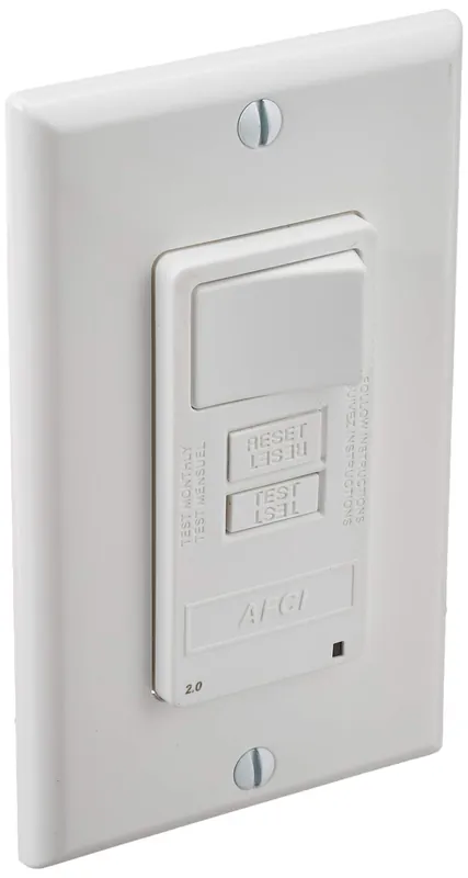 Leviton AFSW1W AFCI/Switch Combo with LED Indicator Light 15 Amp
