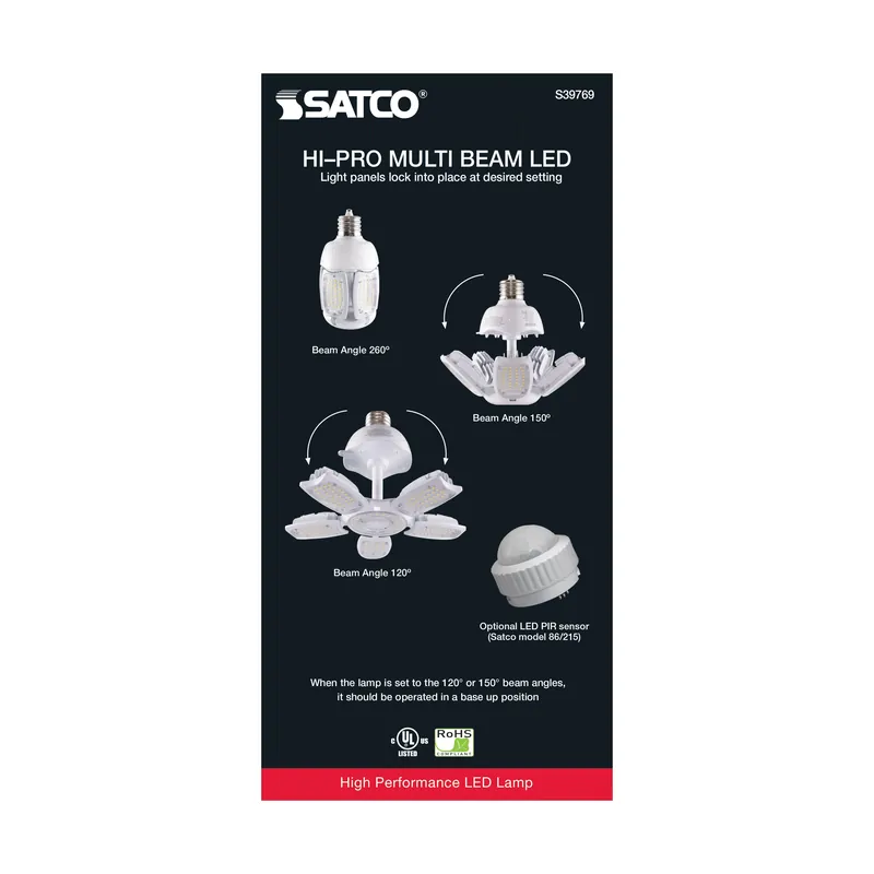 Satco S39769 Hi-Pro Multi-Beam LED Light Bulb, 75 Watts, 5000K