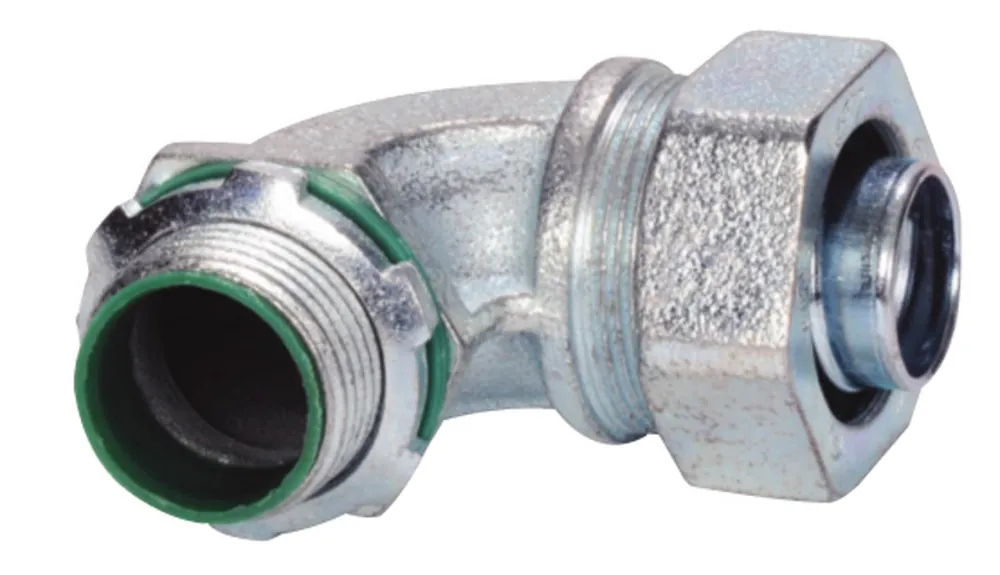 Sepco SLT40T Zinc Plated Malleable Iron Insulated Throat 90 Degree Liquidtight Connector 2 Inch