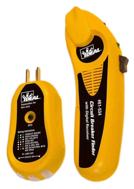 Ideal Industries 61-534 Automatic Circuit Identifier w/Digital Receiver & GFCI Receptacle