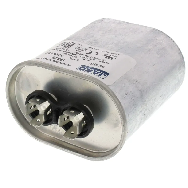 Jard 12925 Motor Run Capacitor Oval 50 uf MFD 370 Volt VAC
