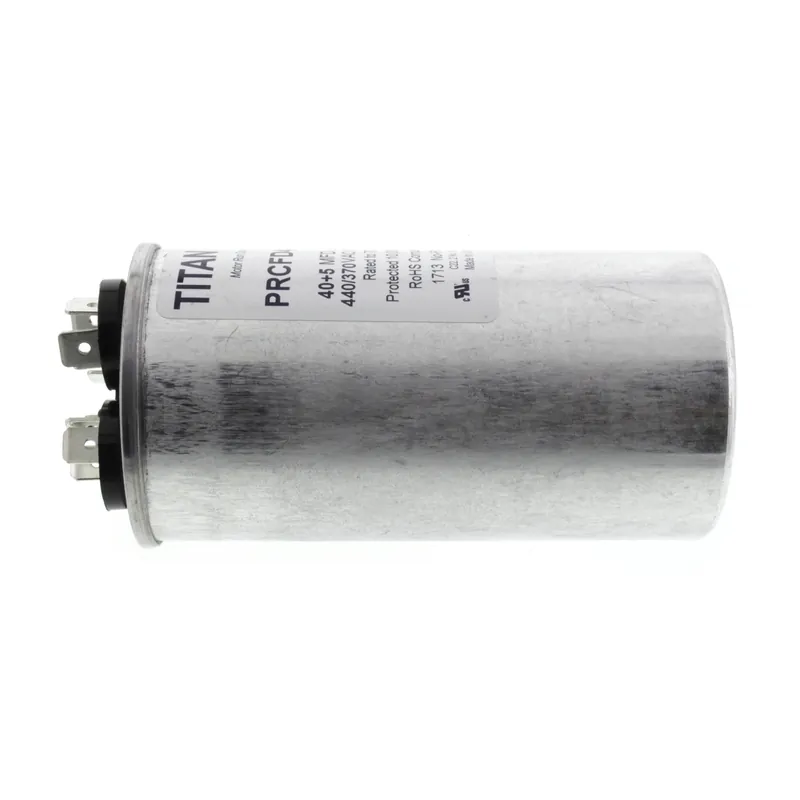 Titan Hd PRCFD405A 40/5 MFD Round Dual Motor Run Capacitor (440/370V)
