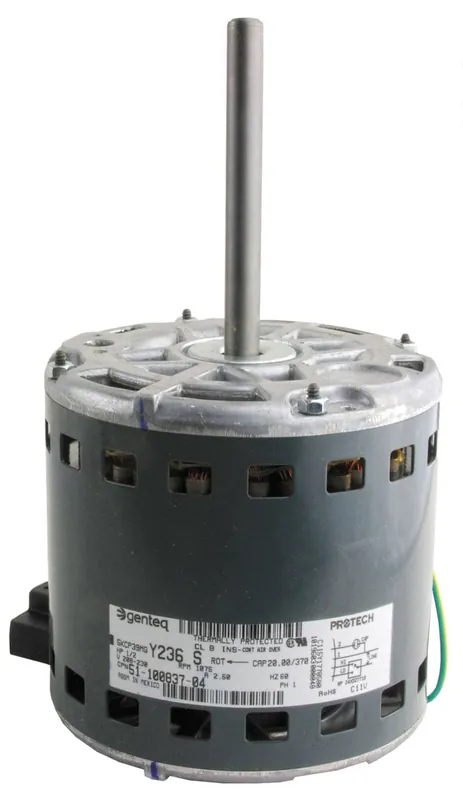 Ruud 51-100837-04 Blower Motor 1/2 HP 208-230/1/60 1075 RPM 2 Speeds