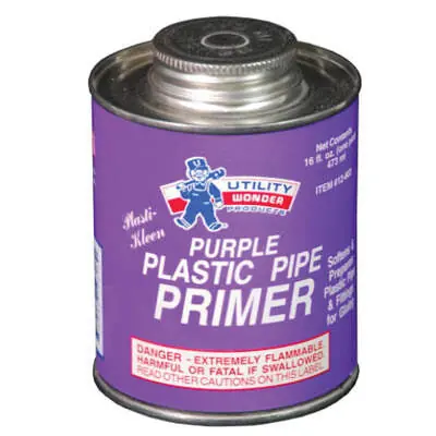 Utility Enterprises 12-803 Plasti-Kleen Plastic Pipe Primer 16 oz Can 10039