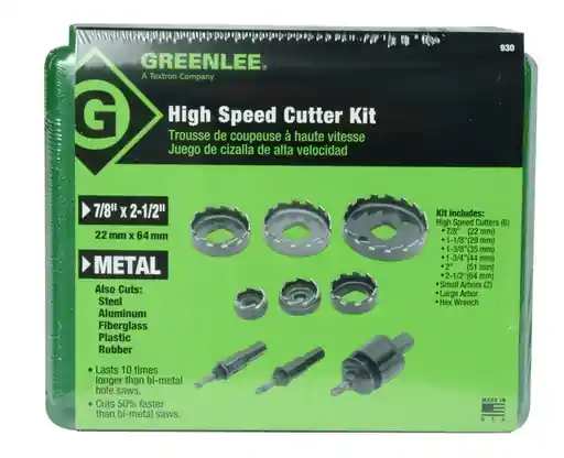 Greenlee 930 Hole Cutter Kit 9 PC