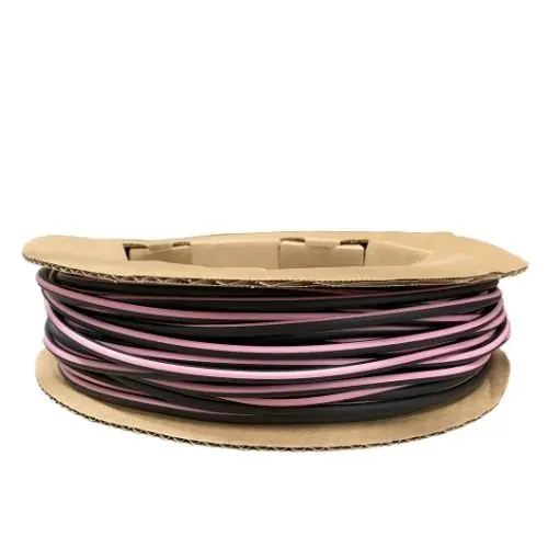 Arzel Zoning PVC-PINK Black PVC Tubing w/ Pink Stripe 200 feet