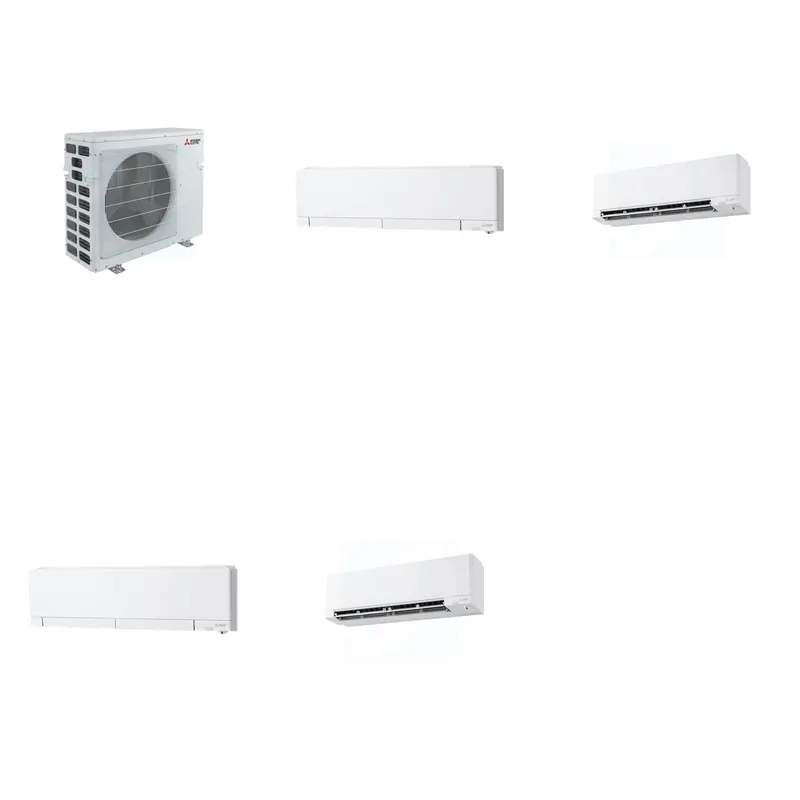 Mitsubishi Multi-Zone 40500 BTU R-454B 20 SEER2 4-Zone Wall-Mounted Hyper Heat Mini Split Heat Pump System - 6K+9K+12K+15K