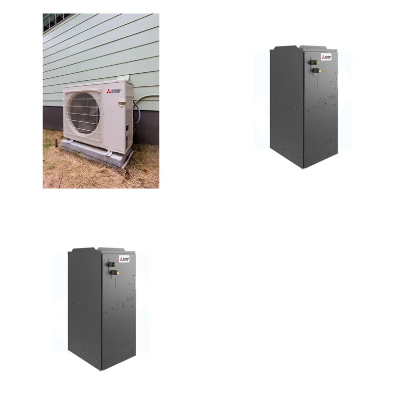 Mitsubishi Multi-Zone 22000 BTU R-454B 18 SEER2 2-Zone Multi-Position Air Handler Heat Pump System - 12K+12K