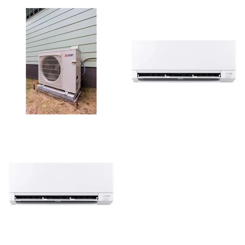 Mitsubishi Multi-Zone 22000 BTU R-454B 20 SEER2 2-Zone Wall-Mounted Mini Split Heat Pump System - 6K+12K