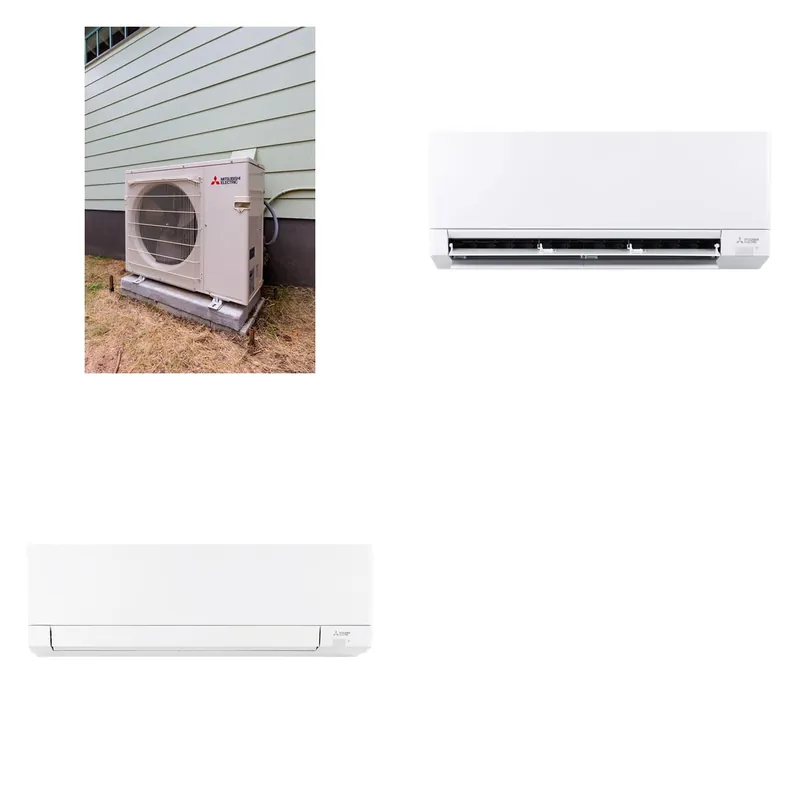 Mitsubishi Multi-Zone 22000 BTU R-454B 20 SEER2 2-Zone Wall-Mounted Mini Split Heat Pump System - 6K+18K