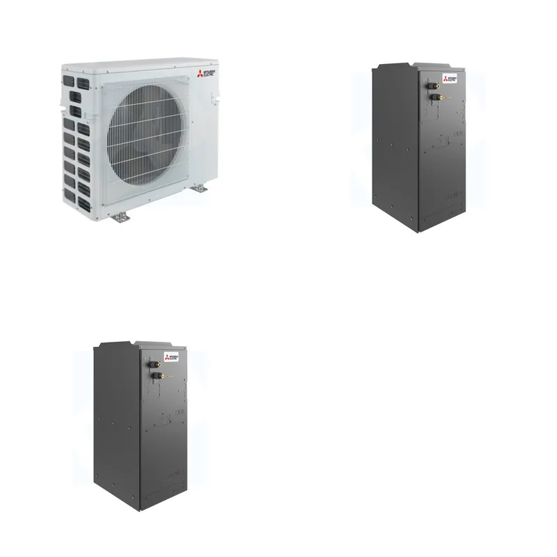 Mitsubishi Multi-Zone 20000 BTU R-454B 18 SEER2 2-Zone Multi-Position Air Handler Heat Pump System - 12K+12K