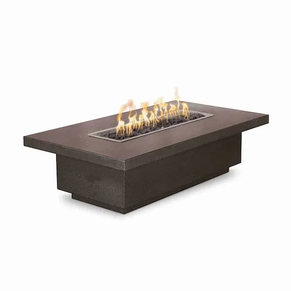 Outdoor Plus OPT-FRMPC6024FSEN-CPV-LP 60 Rectangular Fremont Fire Table, Powder Coated Metal, Spark Ignition w/Flame Sense, Liq. Propane
