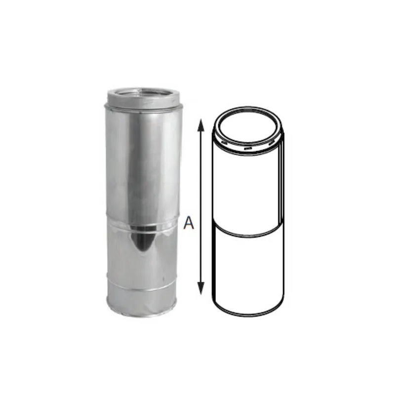 Duravent 8DT-21TASS DuraTech 8 inches Adjustable Pipe 14 inches-21 inches