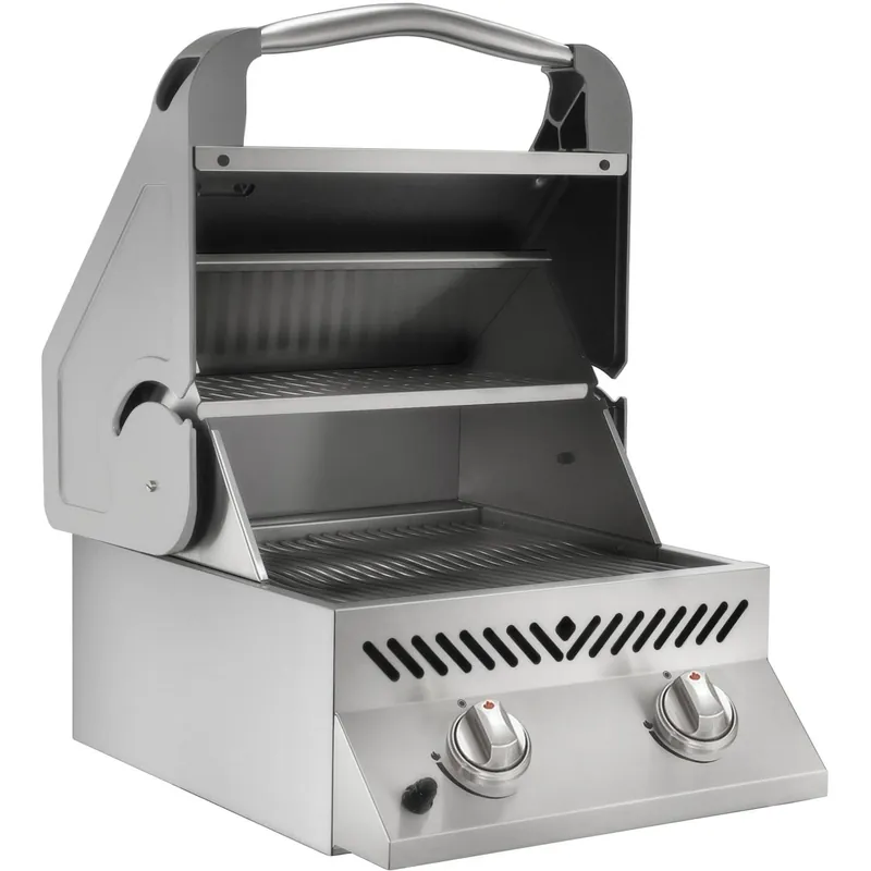 Napoleon Bbq BISZ300NSS-1 Built-In Natural Gas SIZZLE ZONE Infrared Double Side Burner With Roll-Top Lid 30,000 BTU